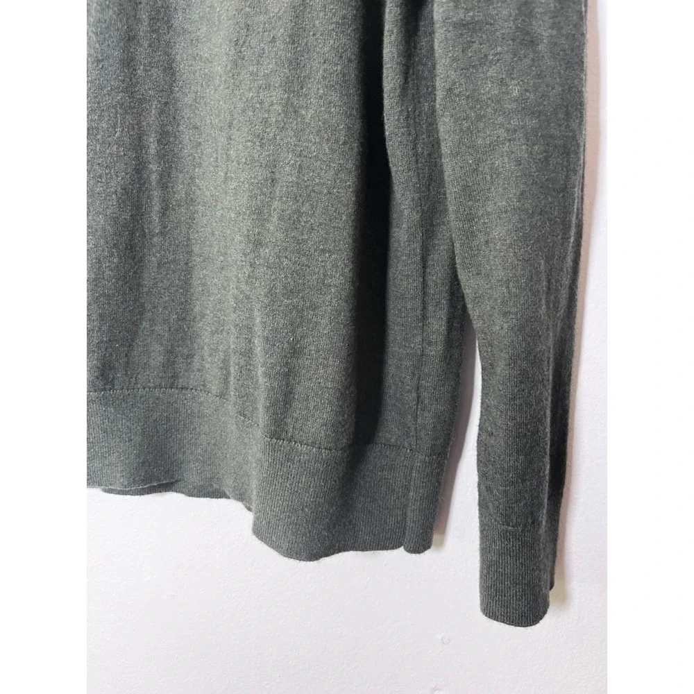 Banana Republic Men's 1/4 Zip Sweater Cotton Cashmere in Green size large